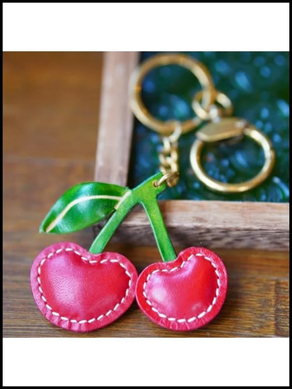 Genuine Leather Cat Keychain Charm Handmade 3D Pendant Keyring Accessory